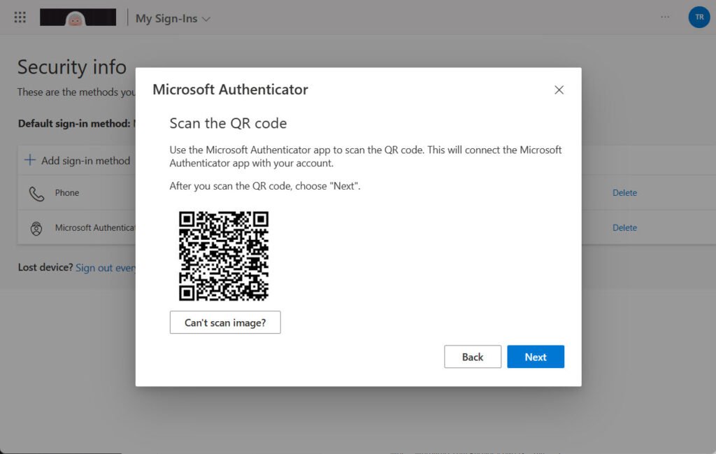 Miten luoda ja skannata QR-koodi Microsoft Authenticatorissa